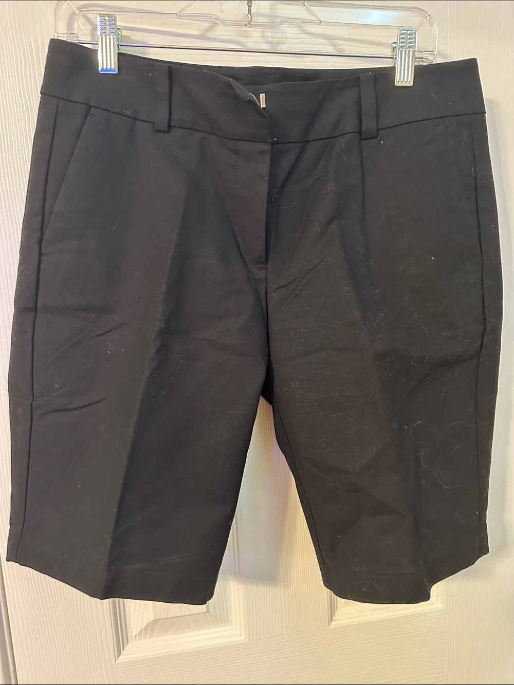 Ann Taylor Black Tailored Bermuda Shorts